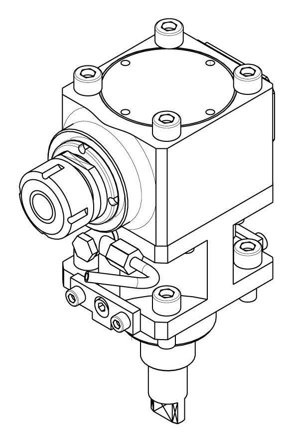 AXIAL DRIVEN TOOL H=100 mm GEARED-UP I=1:2