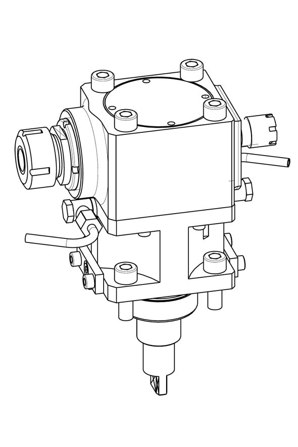 AXIAL DRIVEN TOOL H=100 mm GEARED-UP I=1:2