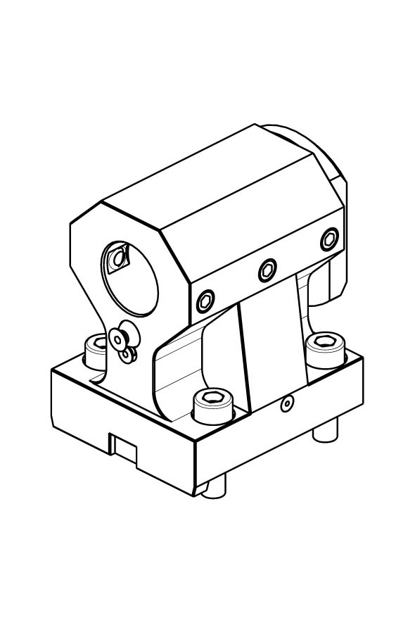 PORTAUTENSILE ASSIALE PER BARENO Ø32 mm / Ø40 mm / Ø1 1/2" / Ø1 1/4" H=80 mm