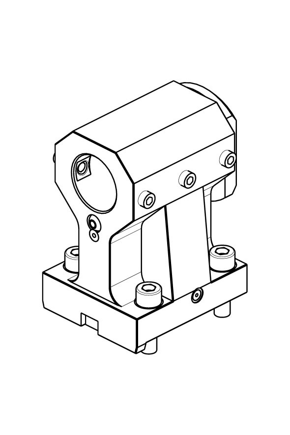 AXIAL BORING BAR HOLDER Ø32 mm / Ø40 mm / Ø1 1/2" / Ø1 1/4" H=100 mm