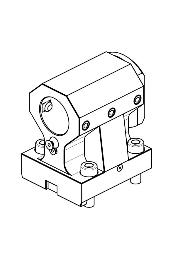 PORTAUTENSILE ASSIALE PER BARENO Ø32 mm / Ø40 mm / Ø1 1/2" / Ø1 1/4" H=80 mm