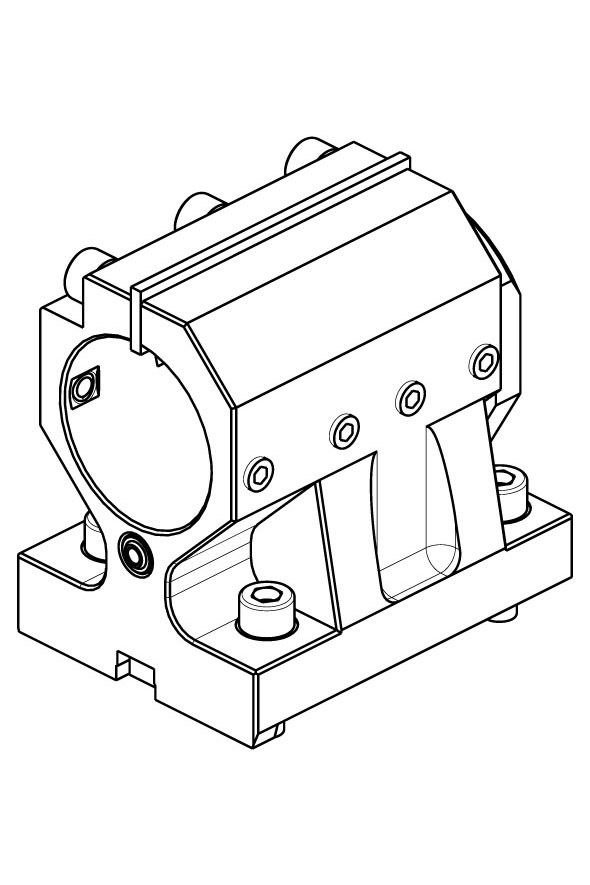 PORTAUTENSILE ASSIALE PER BARENO Ø40 mm / Ø50 mm /Ø60 mm / Ø1 1/2" / Ø2" H=80 mm