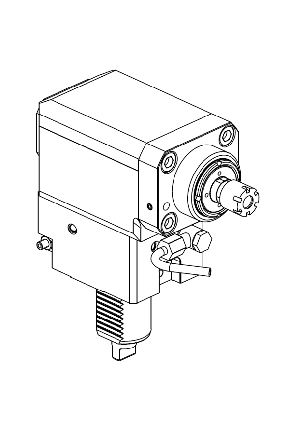 RADIAL DRIVEN TOOL VDI 40 DIN 1809 GEARED-UP I=1:3