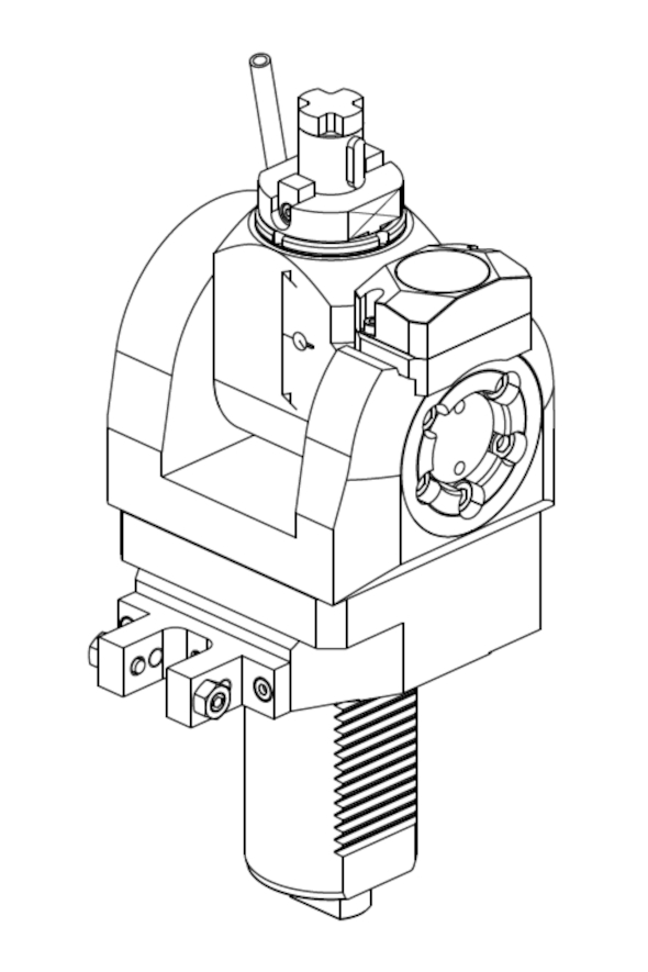 MODULO MOTORIZZATO ORIENTABILE +/-90° CON NONIO DIGITALE VDI50