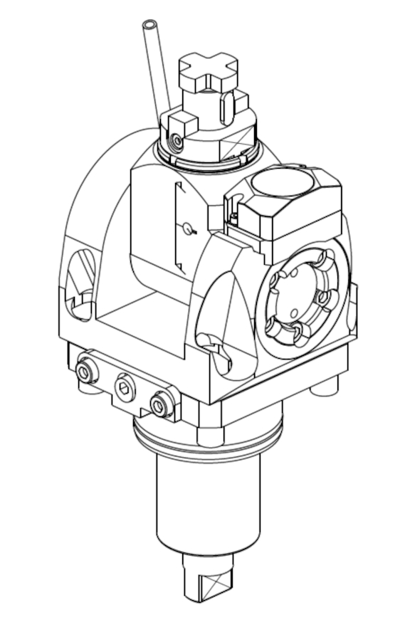 +/-90° ADJUSTABLE ANGLE DRIVEN TOOL WITH DIGITAL DISPLAY H=54mm
