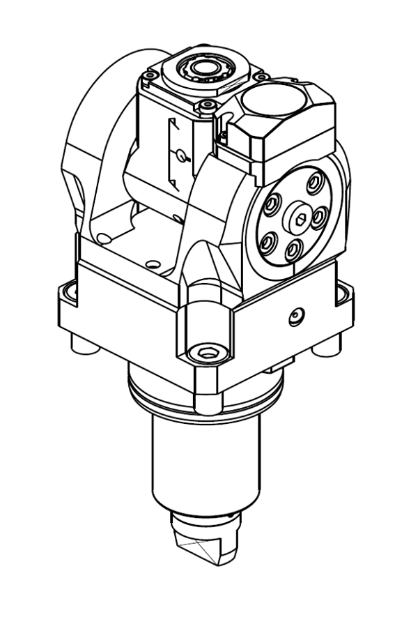 MODULO MOTORIZZATO ORIENTABILE +/-90° MOLTIPLICATO I=1:2 CON NONIO DIGITALE H=72mm