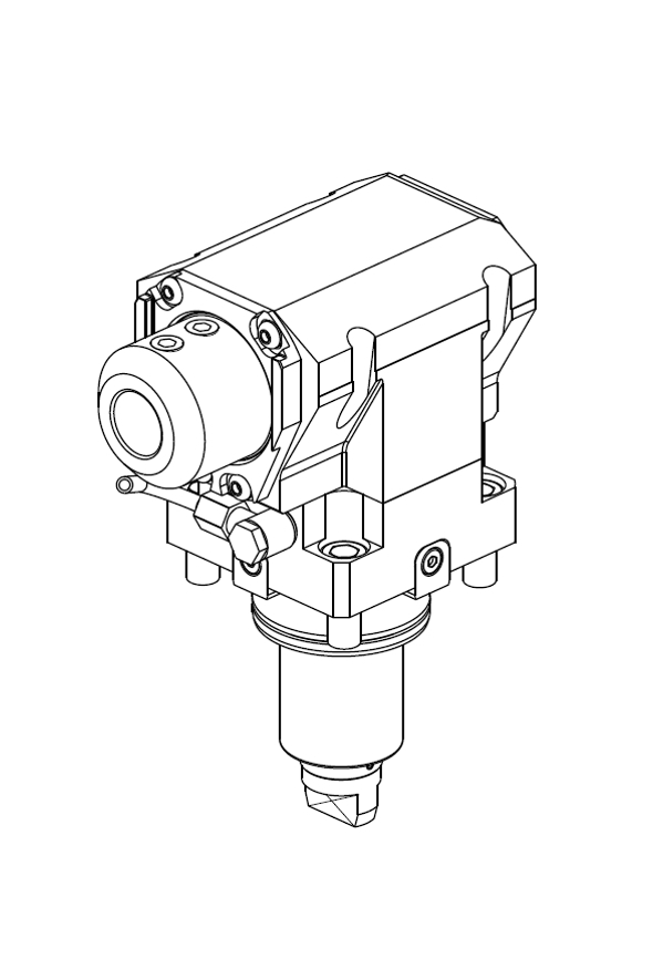 AXIAL ANGETRIEBENES WERKZEUG H=85 mm VERGROESSERT
