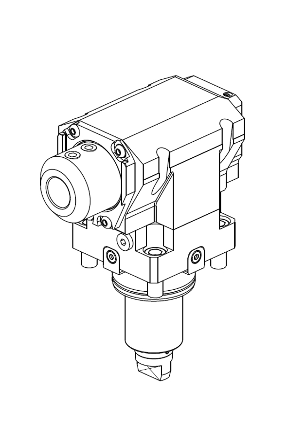AXIAL ANGETRIEBENES WERKZEUG H=85 mm VERGROESSERT