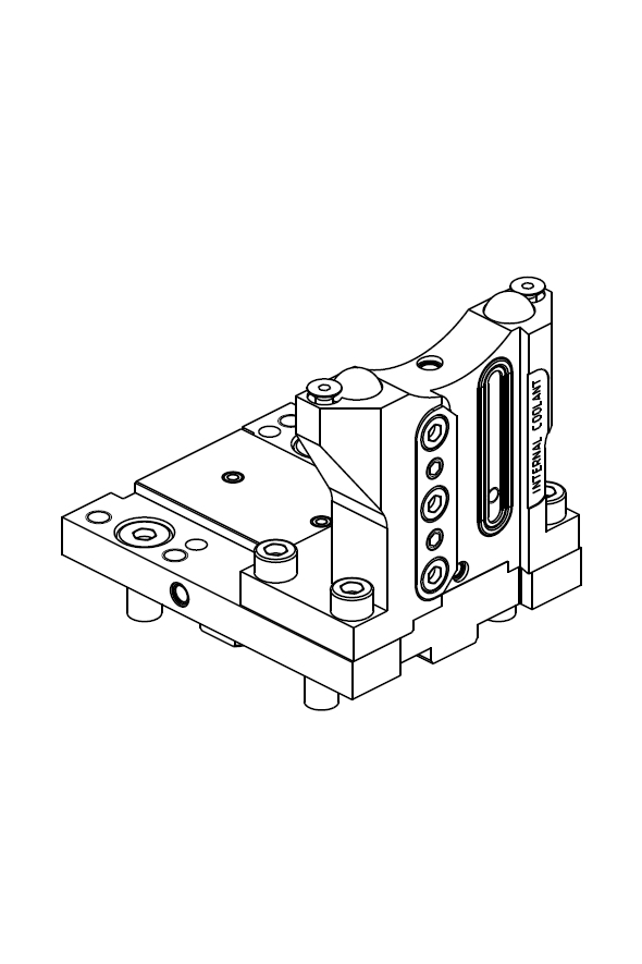 RADIAL BLADE HOLDER WITH INTERNAL COOLANT
