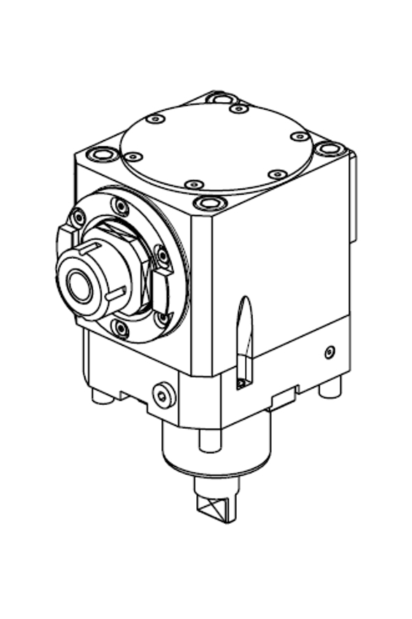 AXIAL GEARED-DOWN I=2:1 DRIVEN TOOL