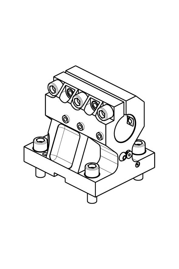AXIAL BORING BAR HOLDER Ø40 mm / Ø1 1/2" H=80 mm