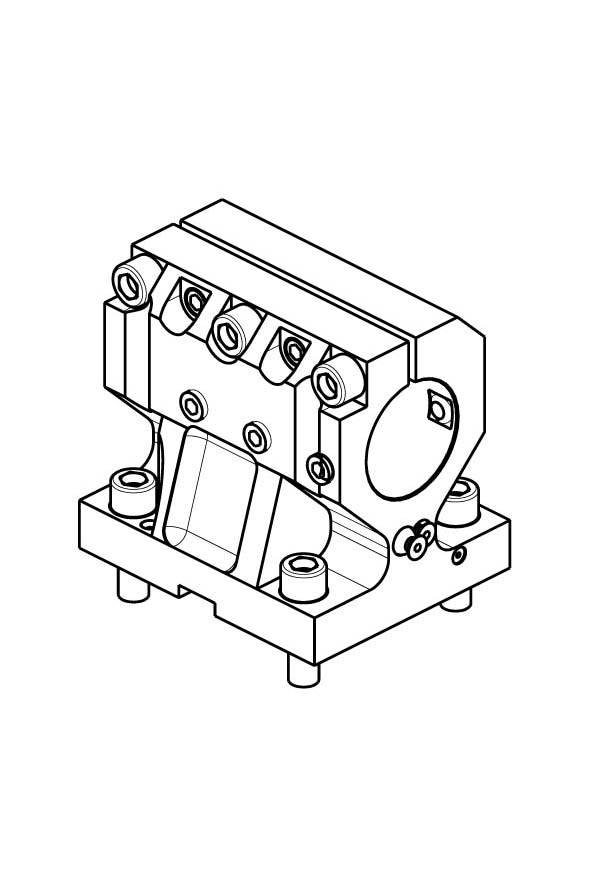 AXIAL BORING BAR HOLDER Ø50 mm / Ø2" H=80 mm