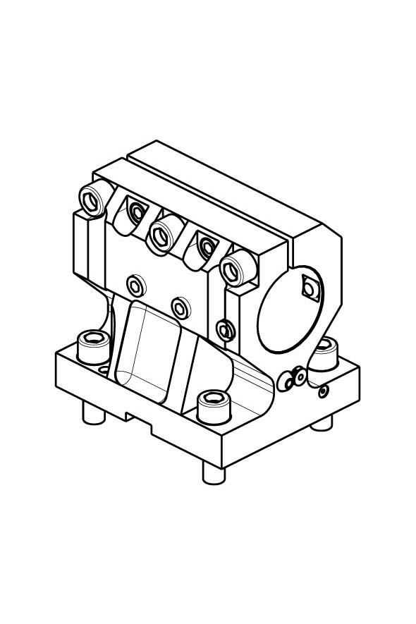 AXIAL BORING BAR HOLDER Ø50 mm / Ø2" H=80 mm