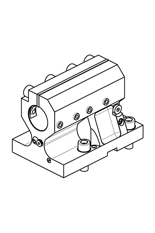 PORTAUTENSILE ASSIALE PROLUNGATO PER BARENO Ø40 mm H=80 mm