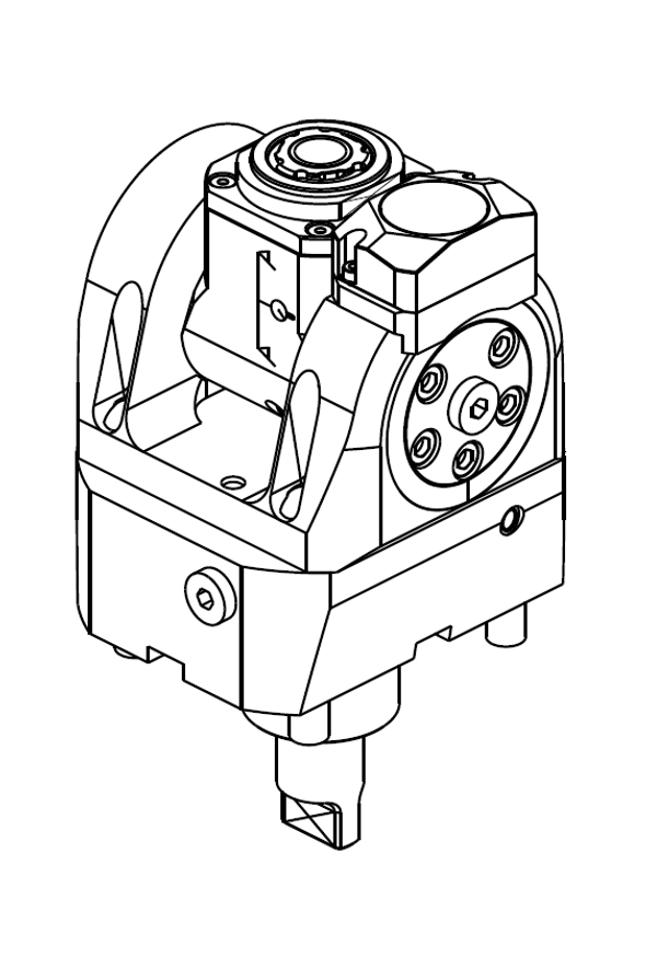 +/-90° ADJUSTABLE ANGLE DRIVEN TOOL 12000 RPM WITH DIGITAL DISPLAY H=77mm