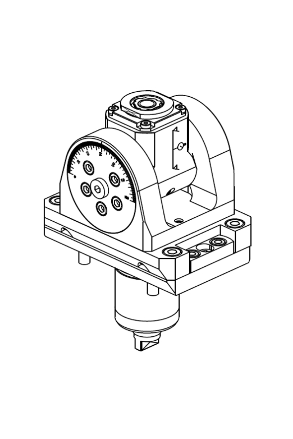 ADJUSTABLE ANGLE DRIVEN TOOL +/-90° GEARED-UP I=1:2