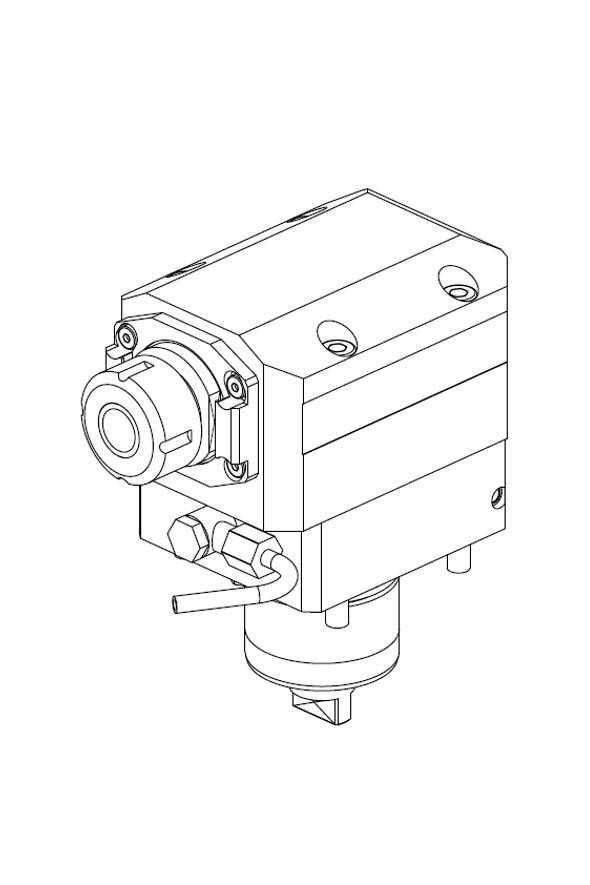 AXIAL DRIVEN TOOL GEARED-UP I=1:2 H=75mm