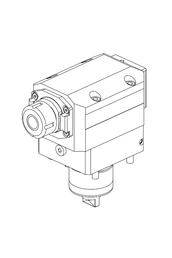 AXIAL DRIVEN TOOL GEARED-UP I=1:2 H=75mm