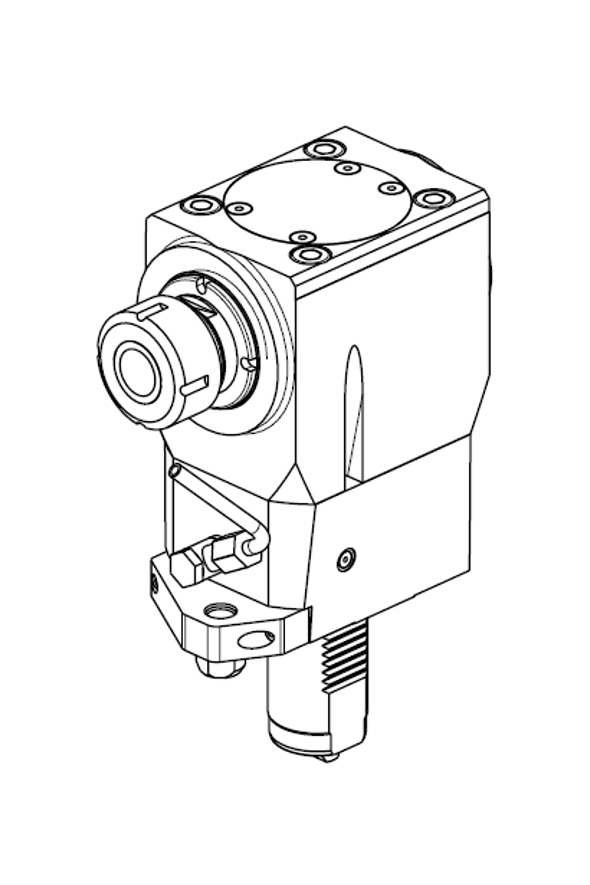 RADIAL GEARED-DOWN I=2:1 DRIVEN TOOL