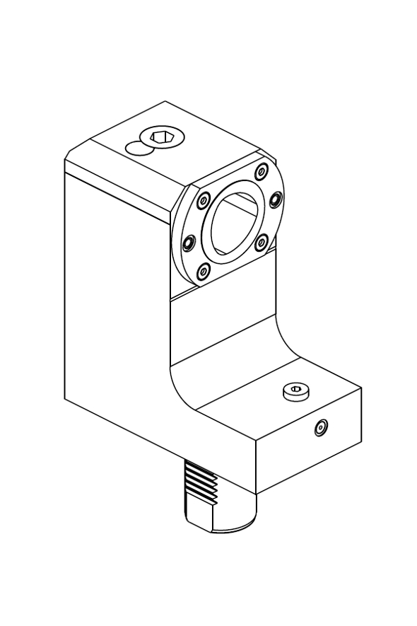 AXIAL SINGLE STATIC TOOL FOR SUBSPINDLE MT CAPTO