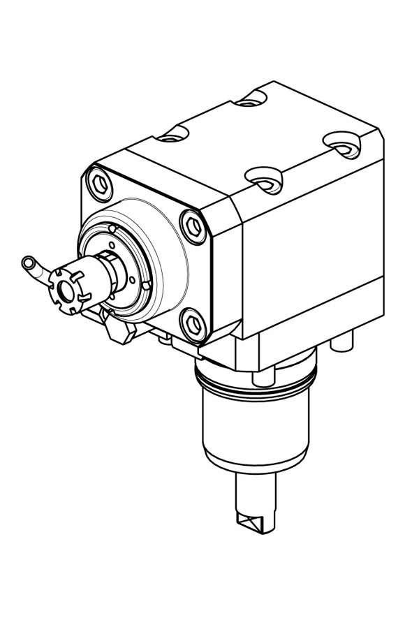 AXIAL UEBERSETZT I=1:3 ANGETRIEBENES WERKZEUG H=55 mm