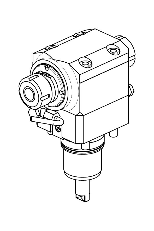 AXIAL ANGETRIEBENES WERKZEUG DOPPEL BEIDSEITIG H=75 mm