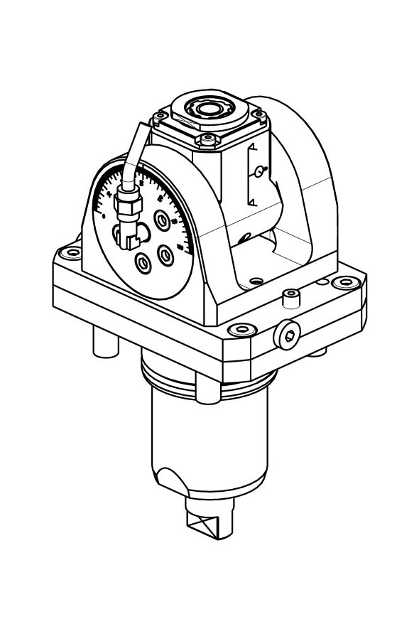 ADJUSTABLE ANGLE DRIVEN TOOL +/-90° GEARED UP I=1:2