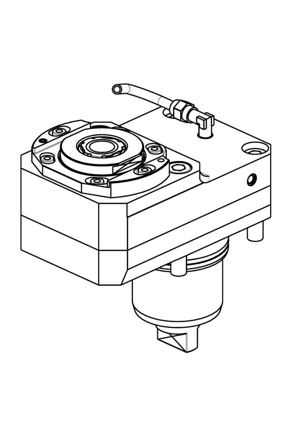 RADIAL ANGETRIEBENES WERKZEUG UEBERSETZT I=1:2 Z-ACHSVERSETZT 68 mm