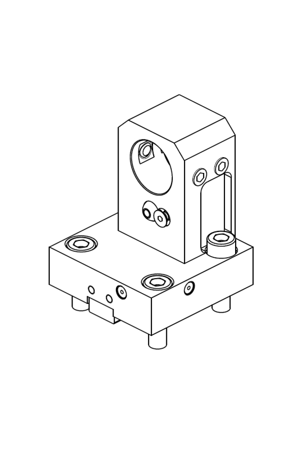 AXIAL SINGLE BORING BAR HOLDER Ø32 mm H=75mm REAR SET