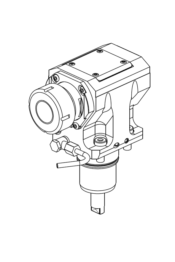 AXIAL ANGETRIEBENES WERKZEUG H=75mm