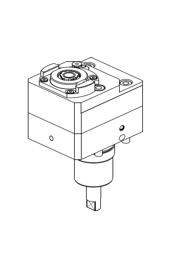 RADIAL DRIVEN TOOL RE-DIRECTED IN Z BY 36 mm