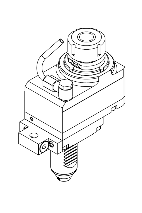 AXIAL ANGETRIEBENES WERKZEUG VDI 30 DIN 5480 ACHSVERSETZT 36 mm UEBERSETZT I=1:2
