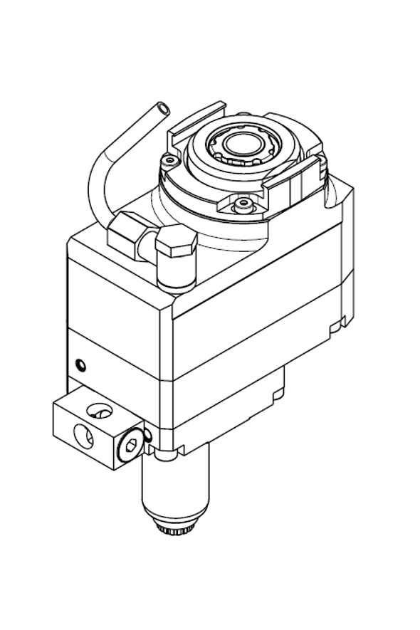 AXIAL ANGETRIEBENES WERKZEUG VDI 25 DIN 5480 ACHSVERSETZT 36 mm UEBERSETZT I=1:2