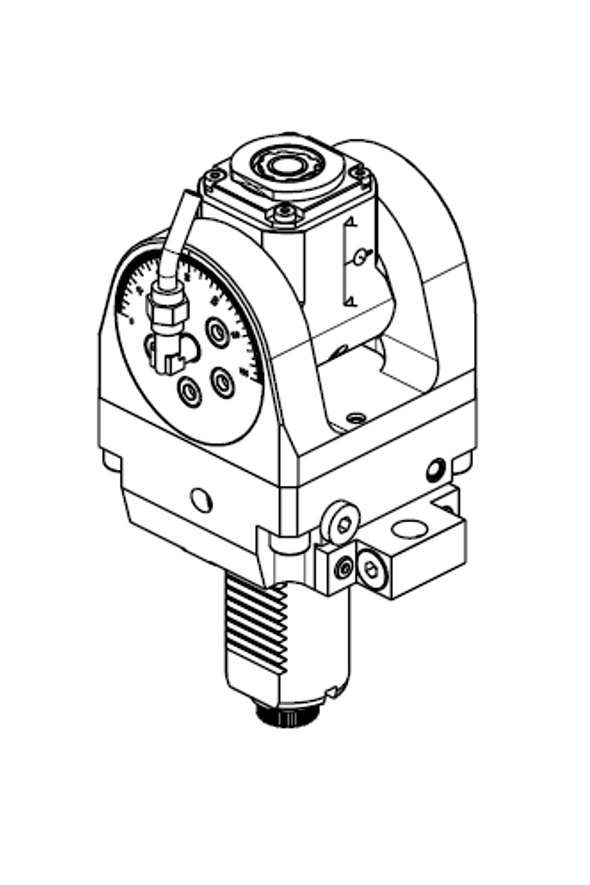 +/-90° ADJUSTABLE ANGLE DRIVEN TOOL GEARED-UP I=1:2 VDI40 DIN 5480