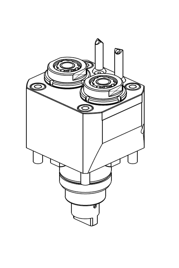 RADIAL DRIVEN TOOL TWIN HEAD IN Y