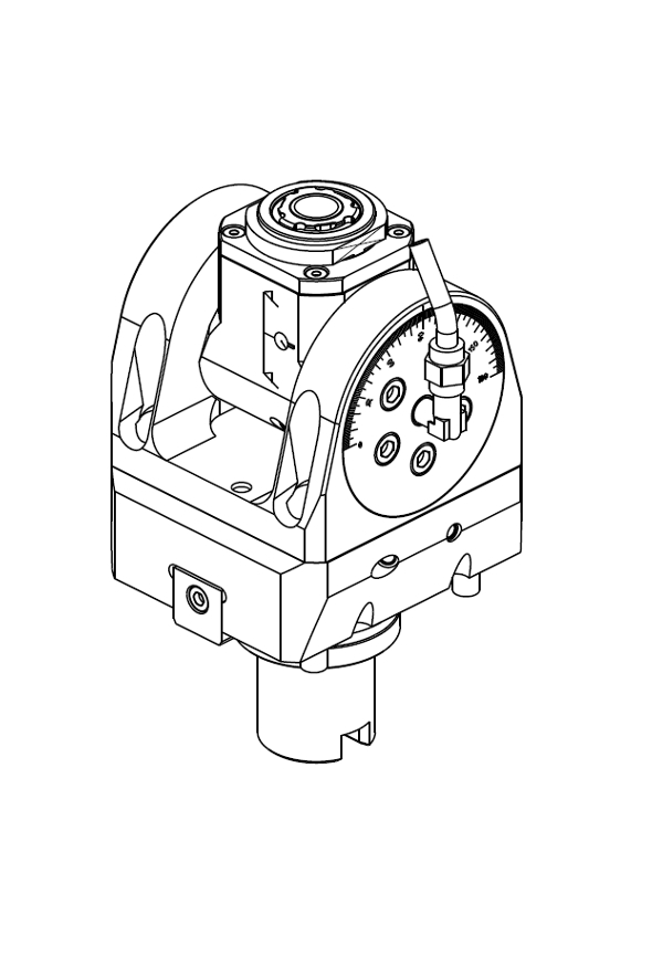 ADJUSTABLE ANGLE DRIVEN TOOL +/-90° H=70mm